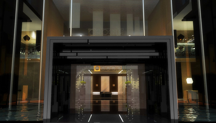 Le Mirage Hotel , metal cladding , glazing , sunshades