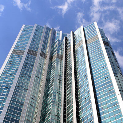 Tower Palace 3 , glass curtain wall , stainless steel cladding